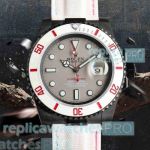 Swiss Replica Rolex Submariner DiW Glacial 3135 Watch with White Ceramic